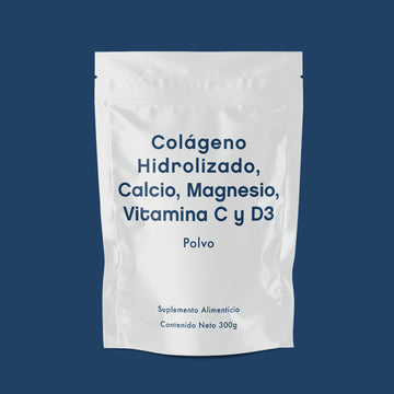 Colágeno Hidrolizado + Calcio + Magnesio + Vitamina C + Vitamina D3